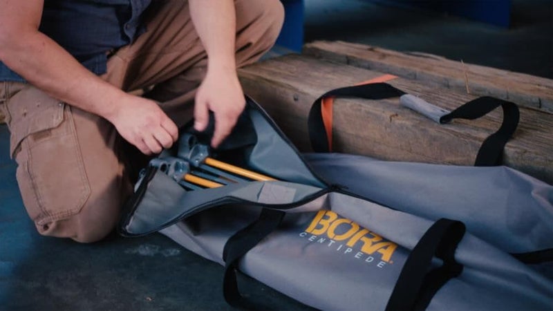 BORA Carry/Storage Bag for 30"" Centipede Workstands - Storage for CK9S, CK12S, and CK15S - Made From Rugged Canvas with Heavy-Duty Zipper and Hook and Loop Style Handle - Grey, CC0200 - Image 2